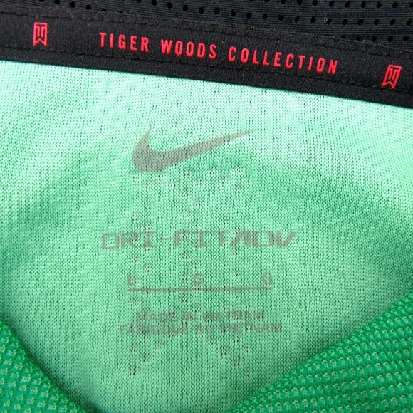 Nike Dri-FIT ADV Tiger Woods Golf Polo Shirt Mens Size Large Green NEW - Picture 10 of 14